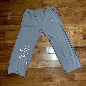 Gray linen pants